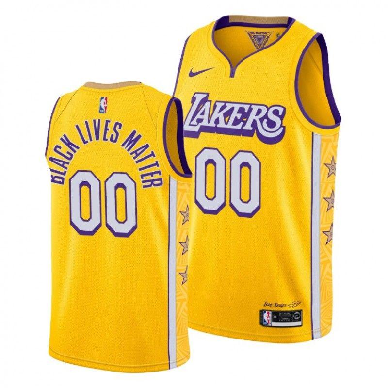 Men Custom Los Angeles Lakers Black Lives Matter 2020 City NBA Jersey